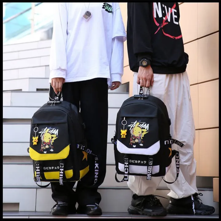 Schoolbag%20Men's%20Korean-Style%20Trendy%20Backpack%20Women's%20Large%20Capacity%20Primary%20School%20Student%20High%20School%20Student%20Fashion%20Backpack%20-%20Image%204