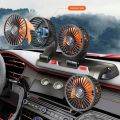 Car Fan 360° Adjustable 3 Head Air Fan Automotive Electric Fan USB/12V/24V Fan 2 Speeds Car Silent Fan For Home Desk Office CarUSB Fan. 