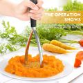 Potato Masher Stainless Steel, Masher Kitchen Tool, Potato Masher Hand for Making Mashed Potatoes, Vegetables and Fruits, Black. 