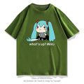 Anime cartoon Hatsune Miku T-shirt second printed cotton loose half sleeve men and women short-sleeved T-shirt casualtops. 