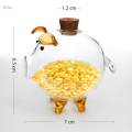 Transparent Piggy Bank Saving Box Home Ornament Banknote Case Storage Bottle for. 