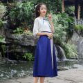 Women's Han Chinese Clothing Improved Spring and Summer Princess Costume Suit Republic of China Style Retro Outfit Casual Clothes Class Uniform Set. 