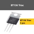5pcs of BT136 Triac. 