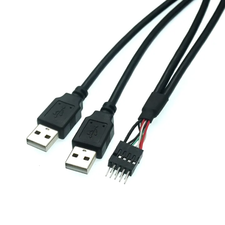 Usb Ac Coupling Usb Dual Usb A Male To Pc Case Internal 9pin Dupont Connector Adapter Y ...