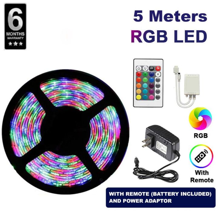 Newest 5M 2835 SMD RGB Flexible 300 LED Light Strip 60 LED M+ 24 Key Remote