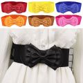 Fashion Bow Decoration Waist Belts Waist Strap Elastic Belts Stretch Waistband. 
