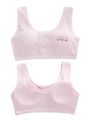 LJMOFA Teen Girl Sports Exquisite Cute Rabbit Bra Kids Top Camisole Underwear Young Puberty Small Training Bra B213. 