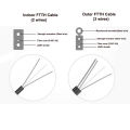 30M FTTH Fiber Optic Drop Optical Cable Cord SC to SC Simplex Singlemode Jumper. 