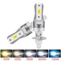 2Pcs 20000LM H1 H3 H7 H4 LED Headlight Bulb Car Fog White Blue 12V-24V Super Bright Plug And Play Fanless. 