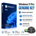 Windows 11 Pro Genuine License Key | Lifetime Activation for 1 PC | Instant Email Delivery. 