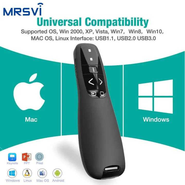 Powerpoint Device 2.4GHz Wireless USB Powerpoint Presentation PPT Flip Pen Pointer ...