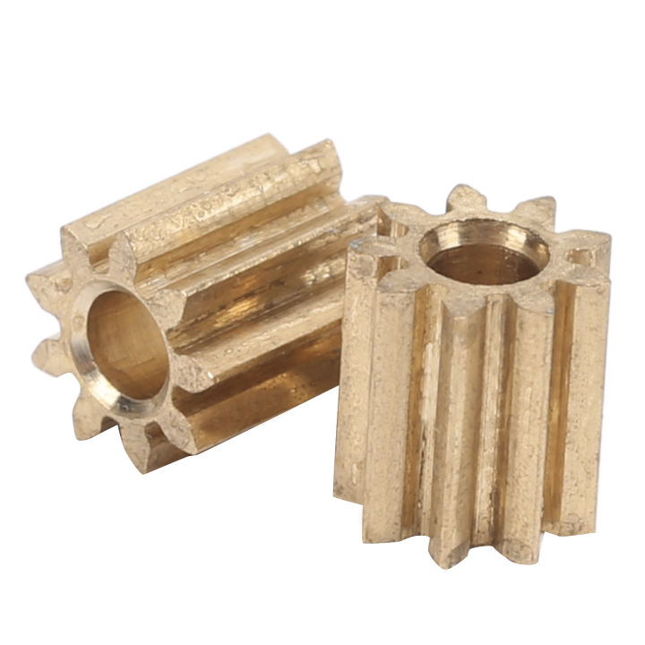 2pcs%20Car%20Motor%20Gear%20Motor%20Pinion%20Gear%20Brass%20Drive%20Gear%20Cogwheel%20Pinions%20Replacement%20for%20Duplo%20Intelli%20Lok%20Module%200.5%209%20Teeth%20-%20Image%202