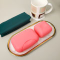 Household Supplies Portable Travel Soap Box Sealed Bathroom Soap Dish Home Holder Container Storage Candy Colors Soapbox Storage 1Pcs. 