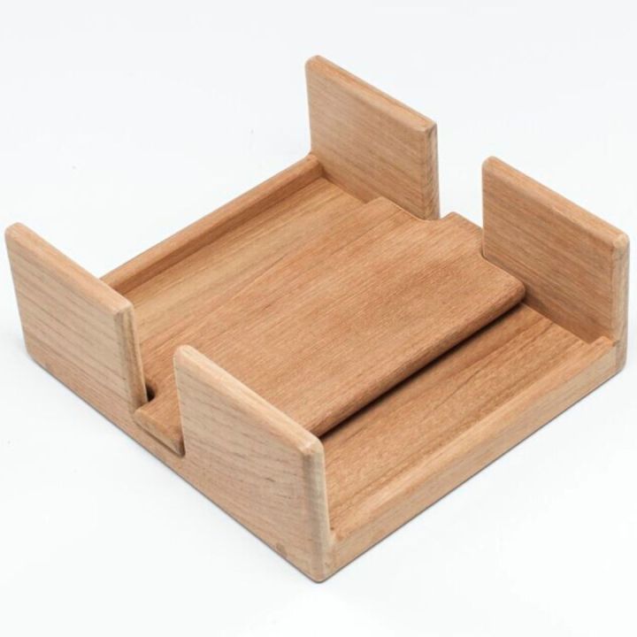 Handmade Wooden Paper Tissue Holder Napkin Box for Kitchen Dining 15*15*8Cm Customized Rectangle Serviette Paper Hunger