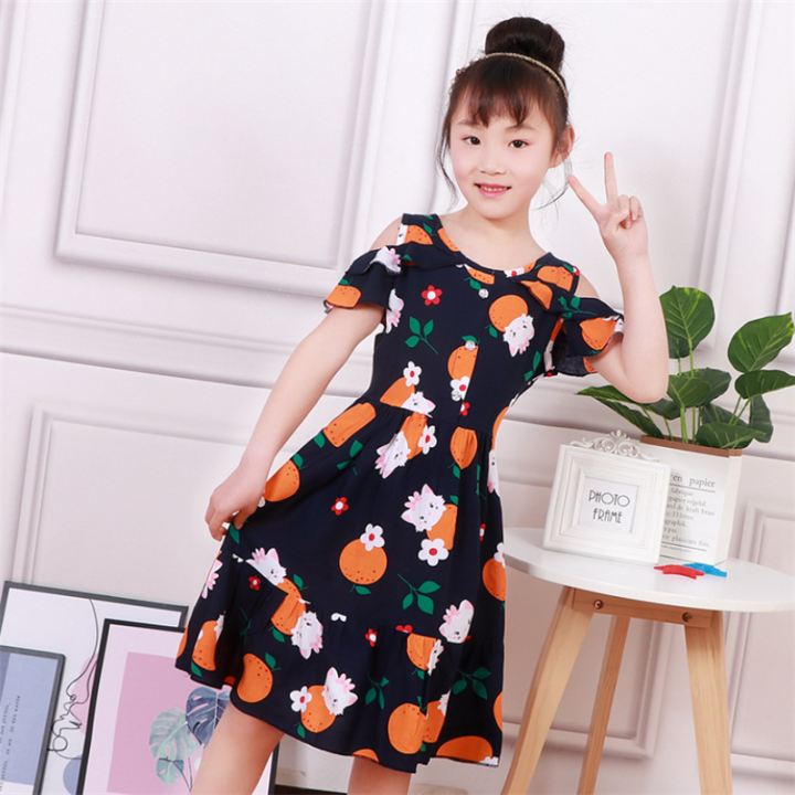 Xiaozhima%20Summer%20Baby%20Girl%20Dress%20Lace%20Flower%20Short%20Sleeve%20Strapless%20Princess%20Dress%20Kids'%20Clothing%20Cupcake%20Dresses%20Skirts%20For%203-7%20Years%20Girls%20-%20Image%204