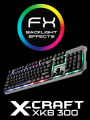 Alcatroz X-craft XKB-300 Spill Proof Gaming Keyboard with FX Backlight Effect. 