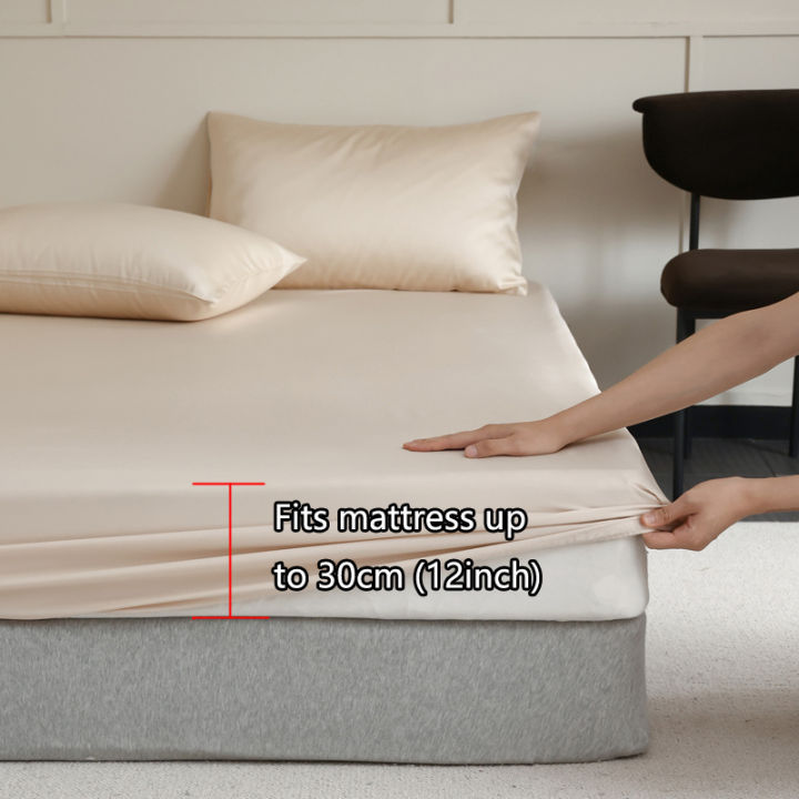 Mulberry%20Silk%20Fitted%20Bed%20Sheet%20with%20Elastic%20Bands%20Luxury%20Mattress%20Cover%20Single%20Double%20King%20Queen%20Size%20Bed%20Cover%20100/140/200/220%20-%20Image%203