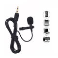 1.5m Mini Portable Microphone Condenser Clip-on Lapel Lavalier Mic Wired microphone for Phone for Laptop Special For Tiktok & Youtube. 