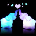 Cute Elephant Shaped LED 7 Color Changing Lamp Night Bedroom Home Decor Gift. 