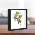 Dried Flowers Frame Wooden Photo Frame Shadow for Ticket Award Flowers Bouquet. 