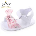 I Love Daddy&Mummy Summer New Baby Girl Sandals Soft Cotton Floral Toddler Girls Shoes Cute Bows Princess Baby Girl Sandals. 