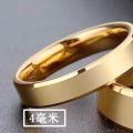 Fashion Classic Stainless Steel Men's and Women's Rings Gold Color Glossy Couple Rings Wedding Engagement Rings Jewelry Gifts. 