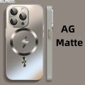 For Magsafe Lightning AG Matte Case For iPhone 16 15 14 13 12 11Pro Max Magnetic Tempered Glass Camera Film Protector Back Cover. 