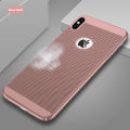 For IPhone X Case Ultra Slim Breathe Phone Case For IPhone XS Hollow Heat Dissipation Hard PC Back Cases Cover For for iphoneX Coque Fundas. 