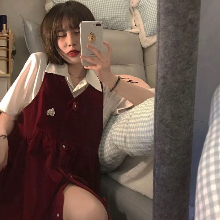 Spring and Summer Clothes for Women 2024 New Skirt Women's Loose Korean Style Student Hot Girl Top Gentle Style Wear a Whole Set