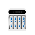 BESTON C9023L 4-Slot LCD Screen Display Fast Charging Charger for AA/AAA 1.2V Ni-MH Rechargeable Battery Supports Mixed Charge. 
