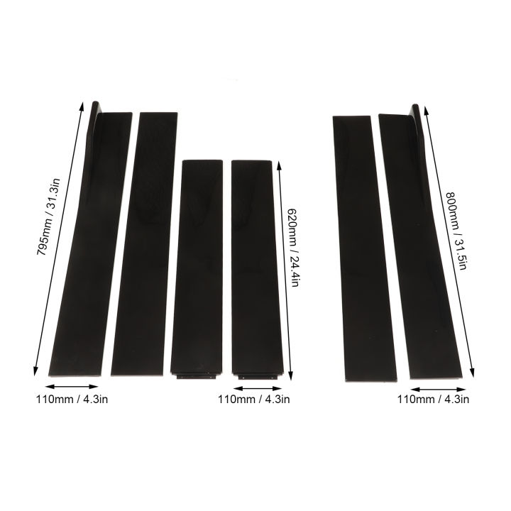 Zijskirts V.2 Subaru Impreza WRX STI MK3 Facelift Maxton Glanzend zwart
