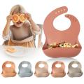 Baby Silicone Bibs Adjustable Waterproof Feeding Baby Bib Children Baby Toddler Eating Meal Boys Kids Girls Aprons. 