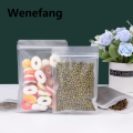 Wenefang zip lock bags Flat Translucent Frosted Plastic Storage Zip Lock Bag Food Nut Snack Cereal Scented Tea Candy Gift Heat Sealing Package PouchesShipping Bags. 