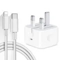 Genuine Apple iPhone 20W Power Adapter With USB Type-C to Lightning Fast Charging Cable For iPhone 16 15 14 13 12 11 Pro Max Xs Max XR 8 6 7 Plus Charger. 
