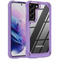 HODON Transparent Back Phone Cases For Samsung Galaxy S26 S25 S24 S23 S22 Ultra S21 S24 Plus Plating Camera Frame Case For A52 A32 Pure Color Bumper Protect. 