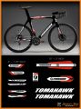 TOMAHAWK Push Bike Cycle Stickers Mountain Bike Luminous Reflective & PVC Plotter Cutting Stickers 10 Piece Full Set. 