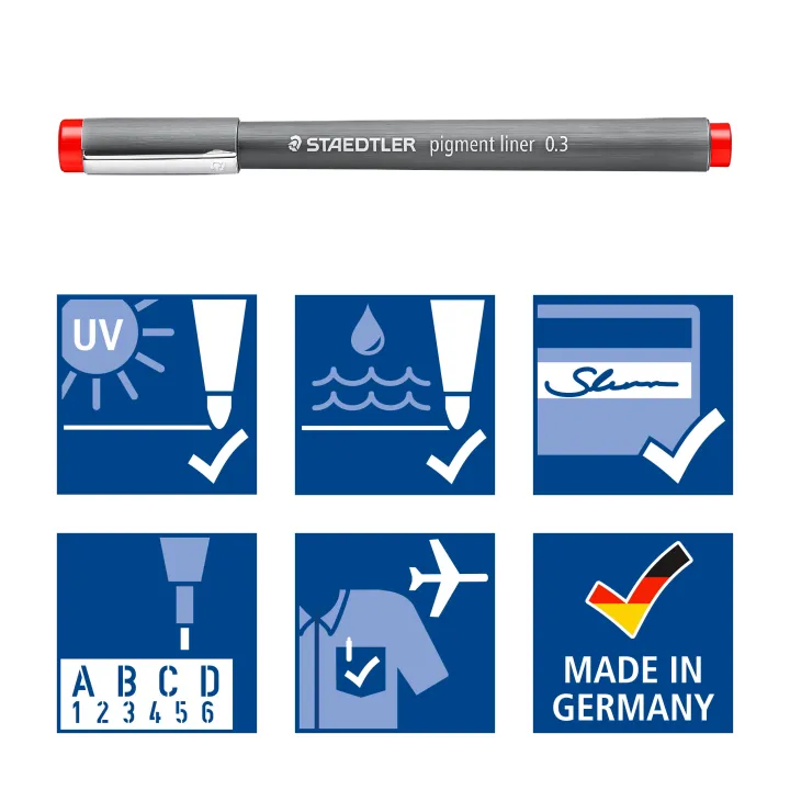 STAEDTLER® Pigment Liner 308 03 Fineliner 0.03 - Colour