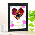 A3 Size Personalised photo frame- Black dot frame 1 photo -9. 