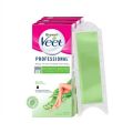 Veet Professional Easy Gel Wax Strips Legs & Body Dry Skin - 8 Strips (4 Double Sided). 