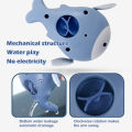 Baby bath toys Little Turtle And Dolphin Swimming Plaything Showering Funny Toys Clockwork Cute Water Gliding Toys Mainan Bayi Mandian. 