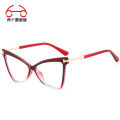 European and American Fashion Cat Eye Color Frame Ladies Glasses New Trend Plain Glasses Anti Blue-Ray Glasses Frame. 