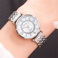 Fopul Mall Stylish New Ladies Watch Fashionable New design Stainless Steel strap Casual wrist Watches For Girls Luxury Stylish Watch. 