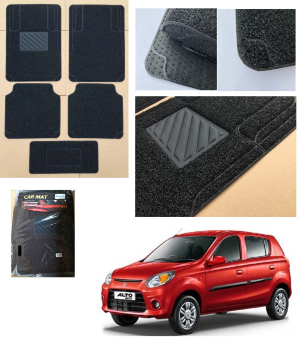 Premium Car Mat Carpet Black 5 Pcs for Suzuki Alto Car
