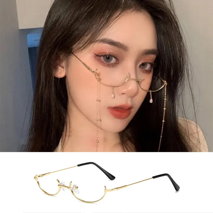 %E3%80%90v%E3%80%91Tik%20Tok%20Influencer%20Same%20Style%20Lower%20Half%20Frame%20Glasses%20Female%20Water%20Drop%20No%20Lens%20Decoration%20V%20-%20Image%208