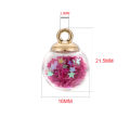 10pcs/Set 15mm Fashion Transparent Glass Ball Colorful Star Sequin Pendant For Bracelet Necklace Jewelry Making DIY Earring Finding. 