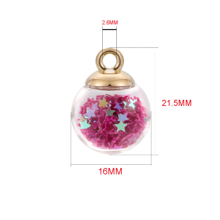 10pcs/Set%2015mm%20Fashion%20Transparent%20Glass%20Ball%20Colorful%20Star%20Sequin%20Pendant%20For%20Bracelet%20Necklace%20Jewelry%20Making%20DIY%20Earring%20Finding%20-%20Image%202