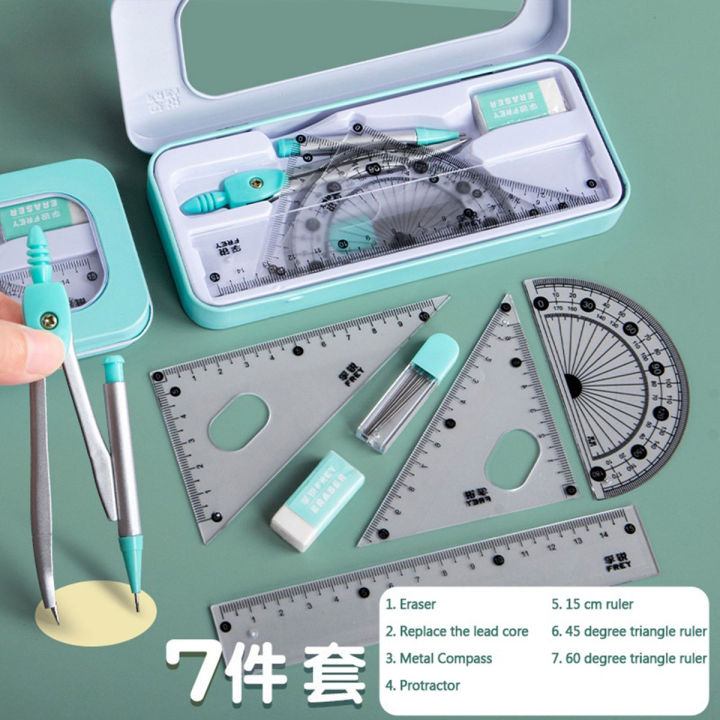 %E3%80%90HOT%E3%80%91%207Pcs%20Geometric%20Mathematical%20Drawing%20Tool%20Set%20Multi-Functional%20Compass%20Protractor%20Ruler%20Eraser%20-%20Image%203