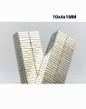 20  Pcs N32 Grade SILVER + Triple Layer Plated, Size 10x4x1MM Super Strong Sticking Neodymium NdFeB high quality product Applicable multiple purposes. 