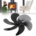 Stove Fan Blade Accessories, Easy To Install Aluminum Alloy Fireplace Fan Blade Replacement Black for Maintain. 