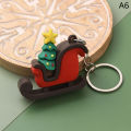 Christmas Series Santa Claus Christmas Tree Key Chains For Backpacks Pendant Cute Elk Doll Key Ring For Kids Friends Gift. 